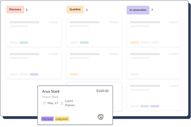 Leads kanban graphics