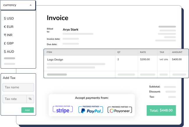 Invoice graphics