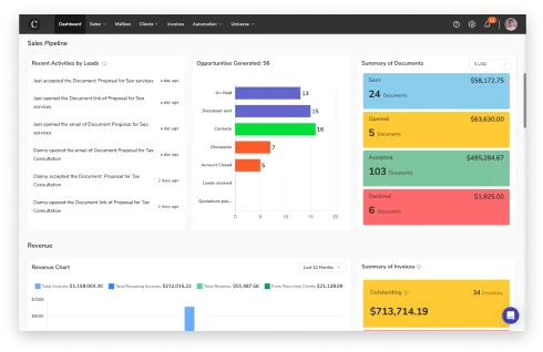 Clientjoy crm screenshot