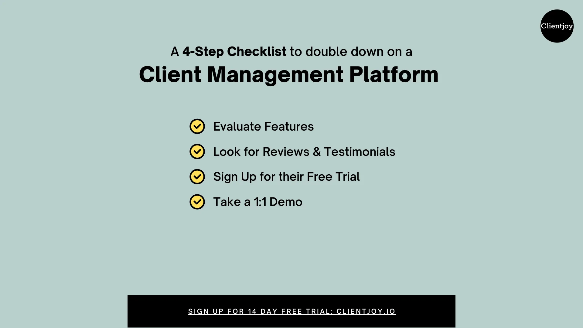 Client Management Checklist