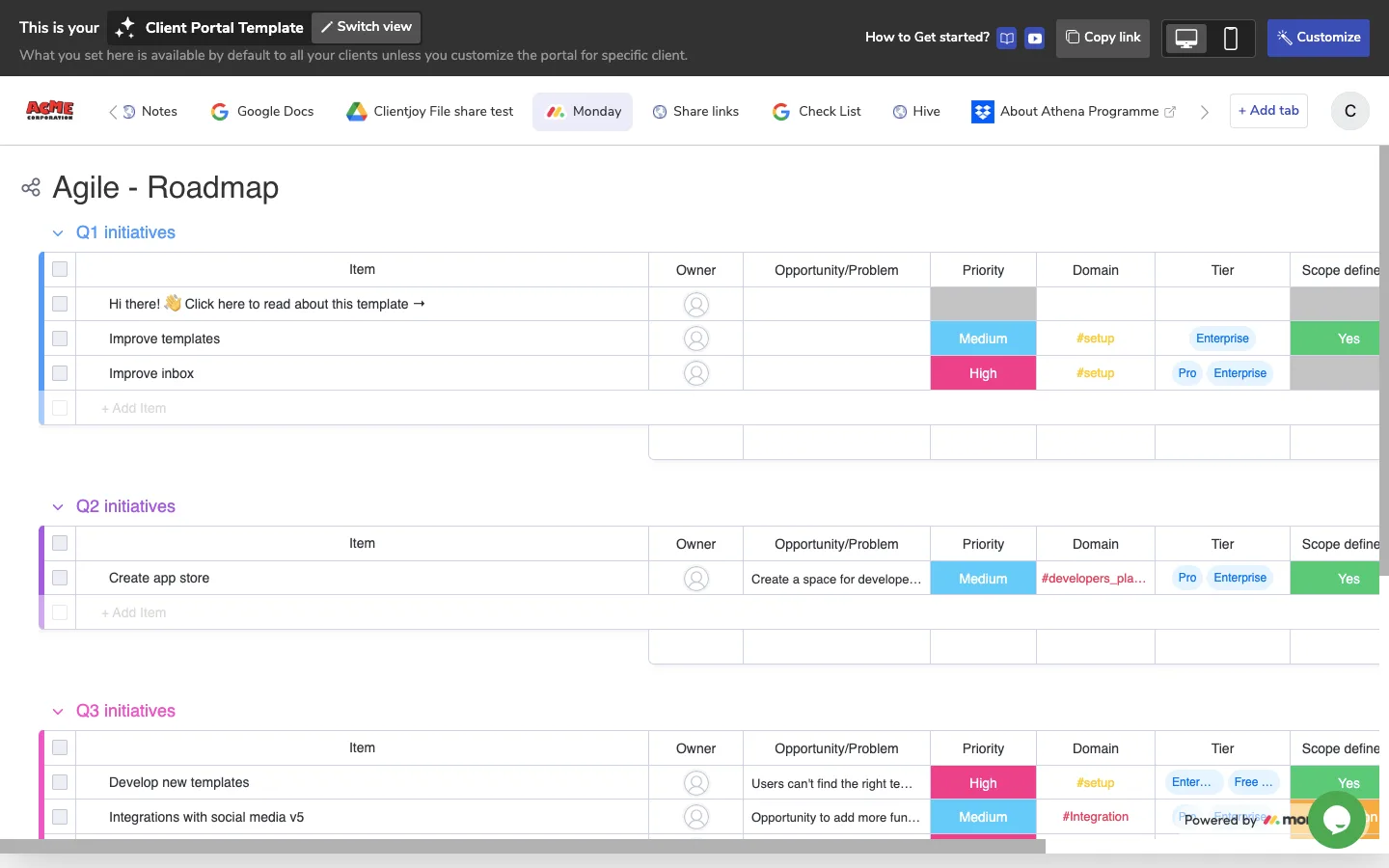 Client portal clientjoy