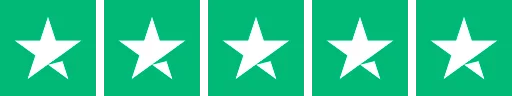 Five green rating stars