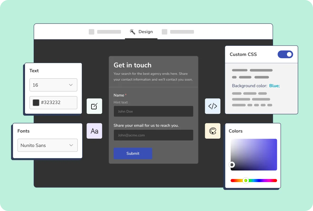 Customise your Web forms as you like
