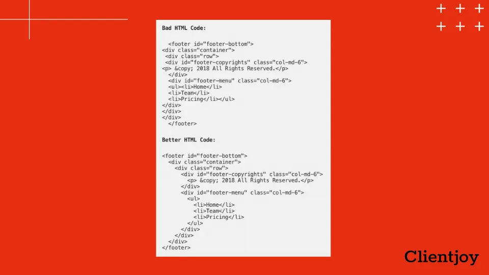 better html code