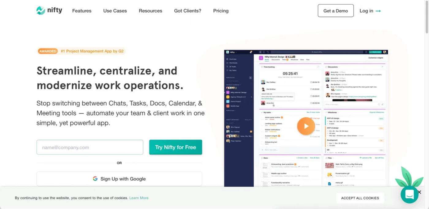 Nifty Project Management Review (Key Features, Pros, Limitations) | ClickUp