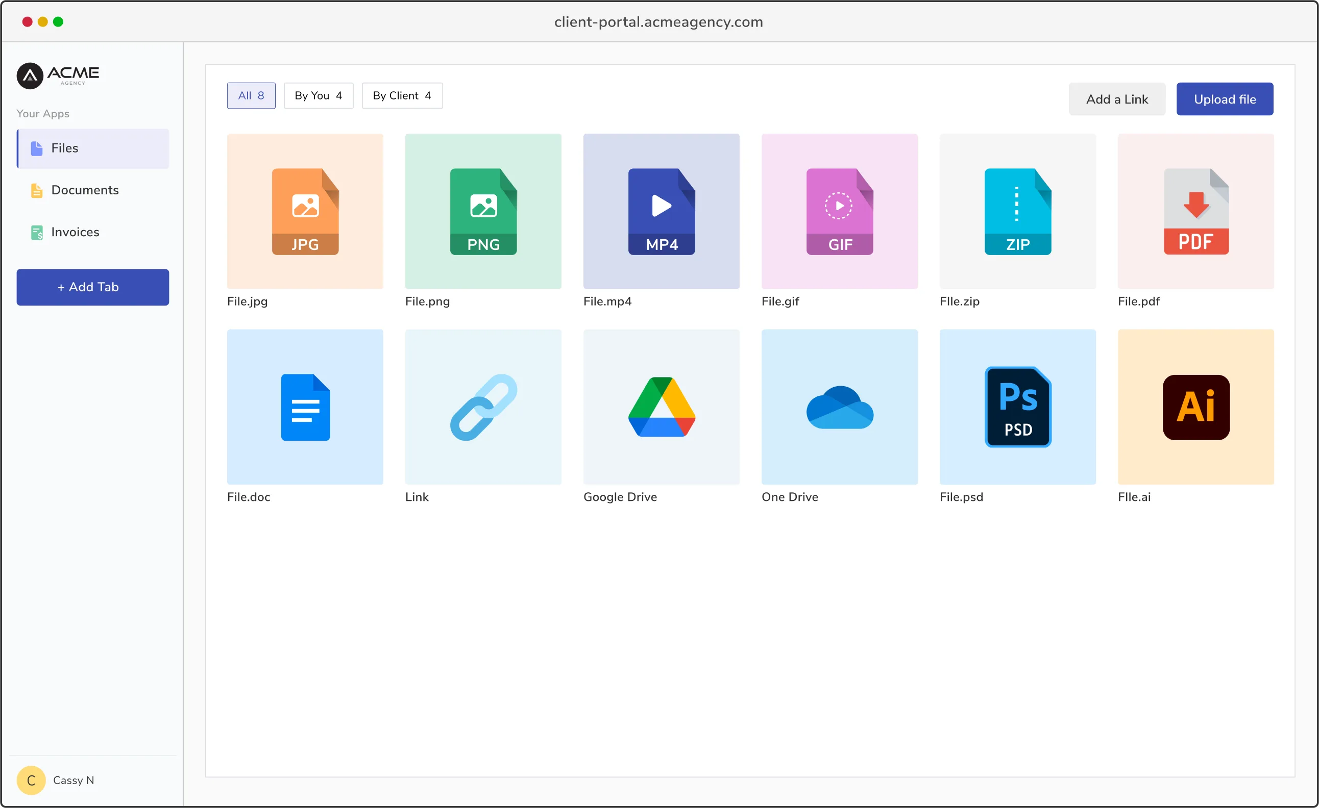 Share files with Clients on Clientjoy Client Portal