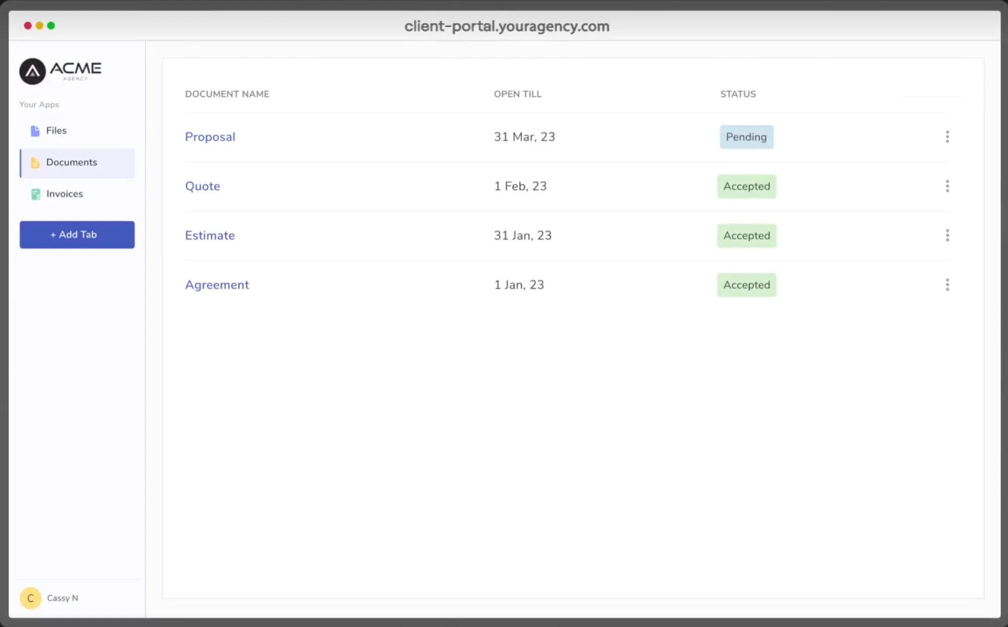 Share Documents, Proposals, Contracts with Clients on Clientjoy Client Portal